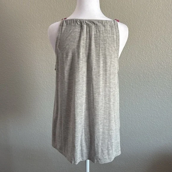 Rewind Cream and Pink Relaxed Graphic Tank Top size large - Picture 4 of 4